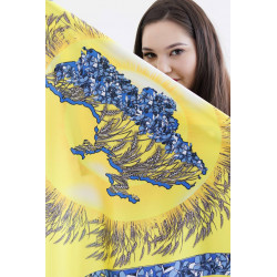 Scarf "Ukraine in the sun" in the color Golden-Heavenly