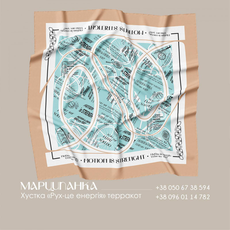 Scarf "Movement is energy"