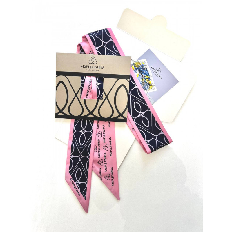 Twilly "Brand pattern" pink
